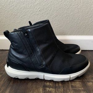 Sorel Explorer II Bootie Waterproof Ankle Boots, Black, Women Shoes - Size 10